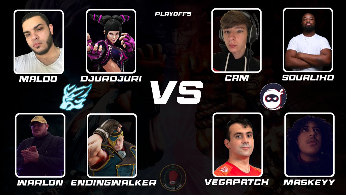 FrDonn's tweet photo. 🔥🔥Get prepared for #PlayOffs Battle #1 #TeamBattleLeague 🔥🔥
🗓️Oct 26th 2022
🕘9pm CET
Team French Fighting Crew: @EndingWalker @MALDOMINANTPC @WarlonVS DjurDjuri
🆚
Team Only Low Tiers: @Vegapatch @Soualiiho @cam_the_cipher @MSKBST
🎙️@NTSC_Elias https://t.co/qzranAfPza