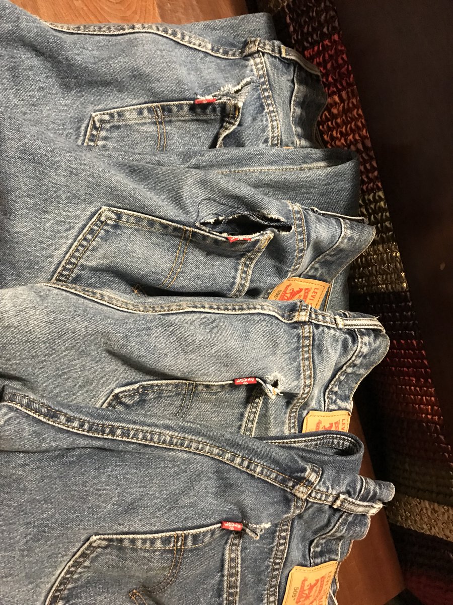 Hey <a href="/LeviStraussCo/">Levi Strauss & Co.</a> what the heck has happened to quality control? Been buying jeans for years and first day I wore a pair, they rippe. Others that I've recently purchased haven't lasted more than a year. What gives? #higherprice #Lowquality