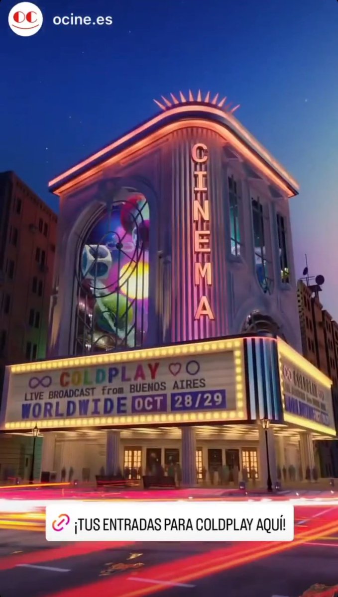 fedeaikawa's tweet photo. Los cines de España van a proyectar el recital en Buenos Aires de Coldplay https://t.co/HhK4sEdrzn