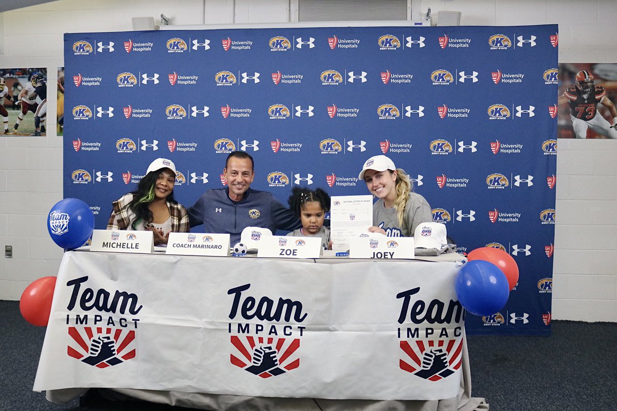 KentStSoccer's tweet photo. Thrilled to welcome Zoe to the Kent State soccer family thanks to @GoTeamIMPACT!

Zoe is a wonderful and super energetic young lady with a ton of personality, and we love that she is a part of our soccer program!

#GoFlashes⚡️ https://t.co/UfINQ62MHy