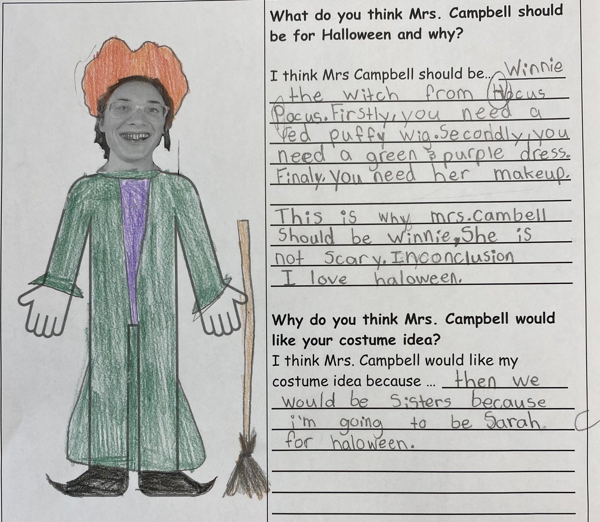 MissR_Teacher's tweet photo. I was inspired my my coworker @sfustHSD for this #WritingActivity. These made my day! #ELA #EnglishLanguageArts #Writing #FourthGrade #Grade4 https://t.co/BzCUz9W93D