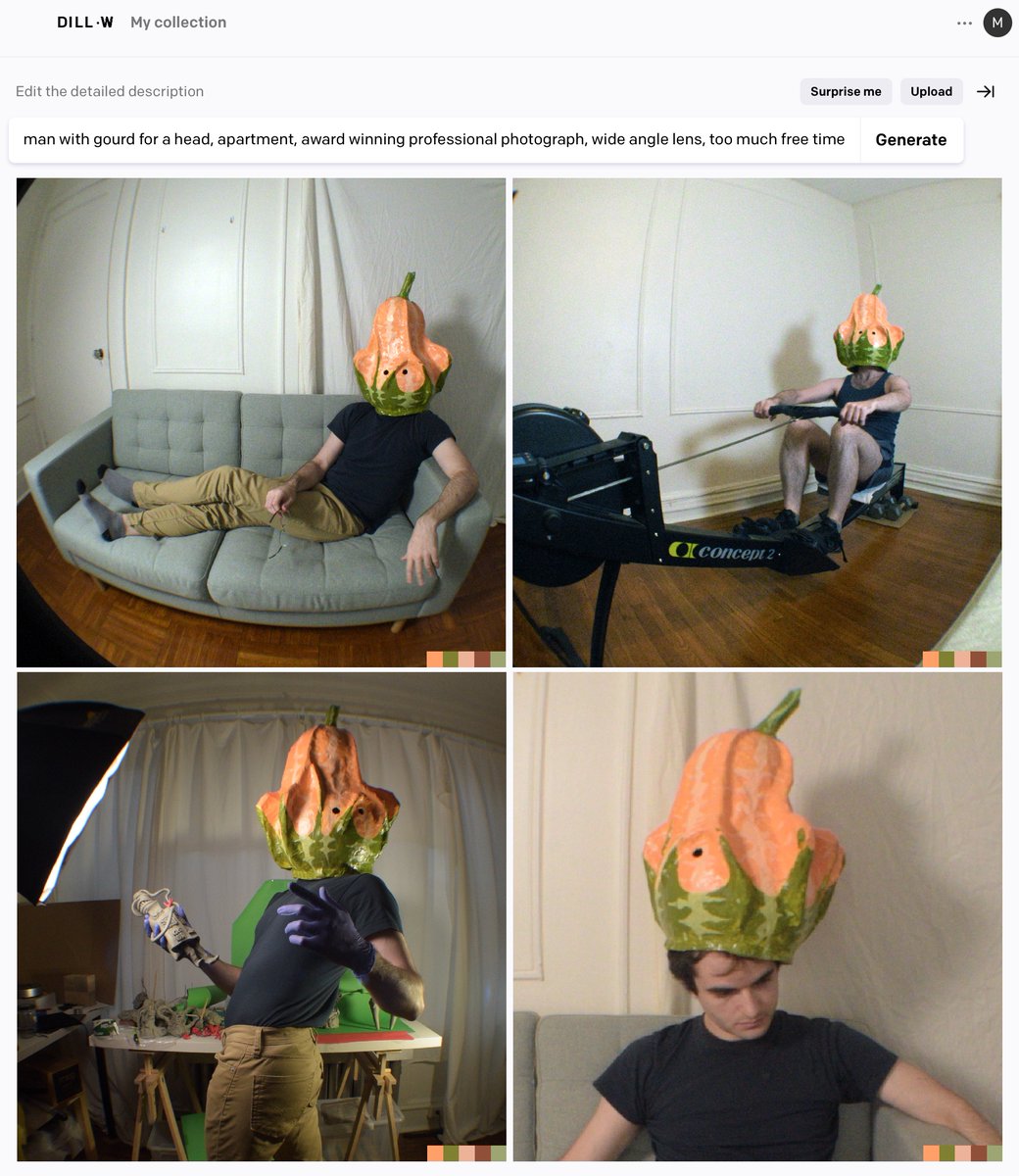 MasonLindroth's tweet photo. It’s crazy how realistic these AIs are getting.
#machinelearning #dalle #decorativegourdseason #technology #AI https://t.co/WigZTcQCds