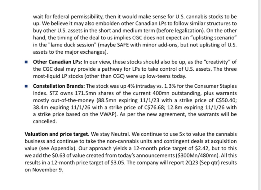 DenisRudev's tweet photo. Cantor on recent $CGC $WEED Canopy Growth news. #MSOGang #MSOS #MSO #PotStocks #WeedStocks #Marijuana #valueinvesting #MJUS #Cannabisindustry #Legalizeit https://t.co/dzkYnPNMWF