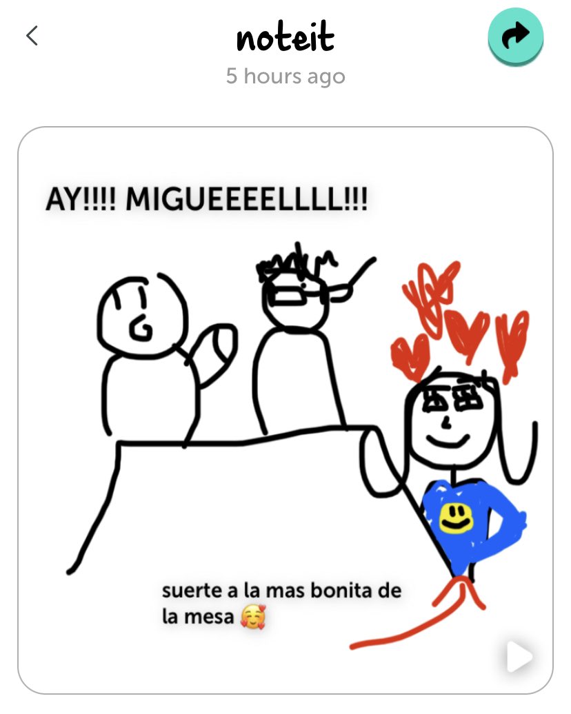 La notita que mikey me dejo el lunes🥹