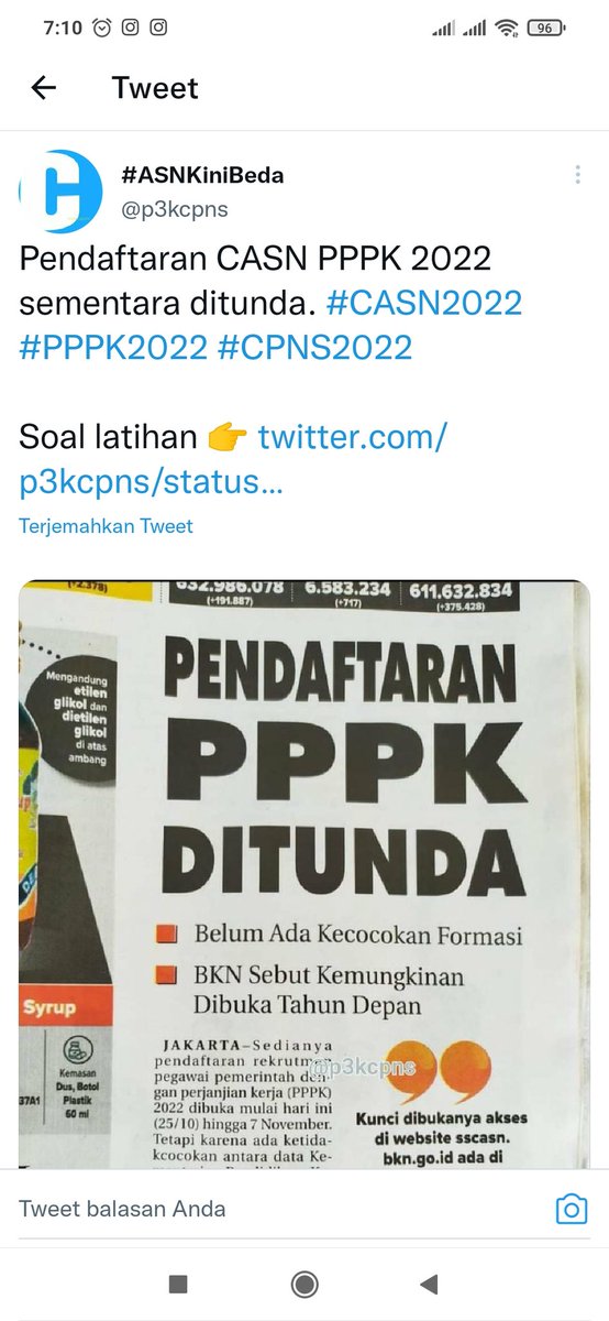 Farid839's tweet photo. @BKNgoid Ini untuk pelamar umur atau bagaimana mim? Dikalangan guru lolos PG sangat meresahkan. https://t.co/GAyoyhKdiL