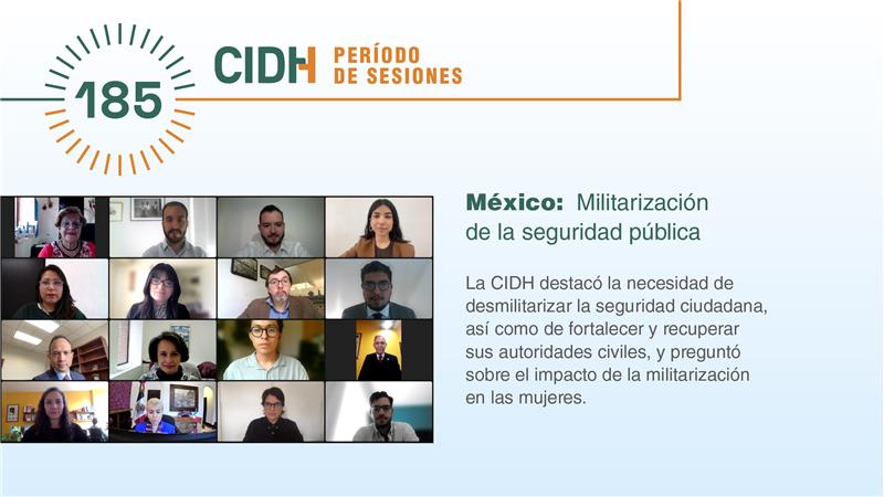 #CIDH #Audiencias | #México Organizaciones informaron las consecuencias de la #Militarización de la seguridad pública en los #DerechosHumanos. El Estado informó sobre el rol del ejército en la estrategia de seguridad pública. #185PeríodoCIDH⏯️bit.ly/3TXtbTG