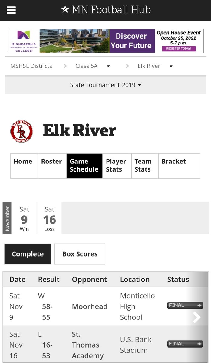 nmofsrr's tweet photo. @MNFootballHub @rshaver11 @kare11 I have no idea what it is about west metro @NCentralDistFB schools tangling with extended I94 #NCDFB schools. Some matchups tend to be shootouts! @ElkRiverElksFB have crossed both bridges head to head vs @aahsactivities & @MHDspudFootball the last few years. https://t.co/eDXEE1ZT2i