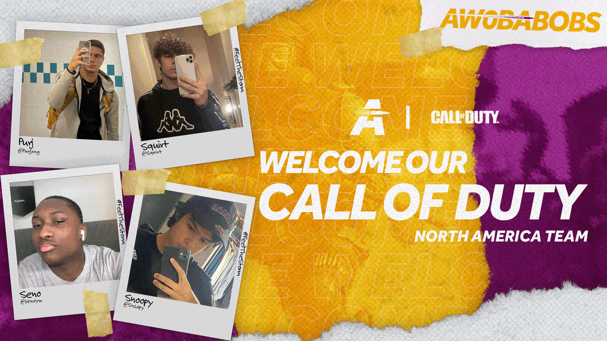 Aw0babobs (@aw0babobs) on Twitter photo Really excited to announce the roster representing us for the #MW2 Call of Duty NA challenger season:
⚡️<a href="/Purjxng/">Breach Purj</a>
⚡️<a href="/senoyw/">seno</a>
⚡️<a href="/Snzopy/">Breach Snoopy</a>
⚡️<a href="/Sqxirt/">َ</a>
Decided to give an opportunity to the best talent coming through in NA and I can't wait to see what they achieve! Really excited to announce the roster representing us for the #MW2 Call of Duty NA challenger season:
⚡️<a href="/Purjxng/">Breach Purj</a>
⚡️<a href="/senoyw/">seno</a>
⚡️<a href="/Snzopy/">Breach Snoopy</a>
⚡️<a href="/Sqxirt/">َ</a>
Decided to give an opportunity to the best talent coming through in NA and I can't wait to see what they achieve!