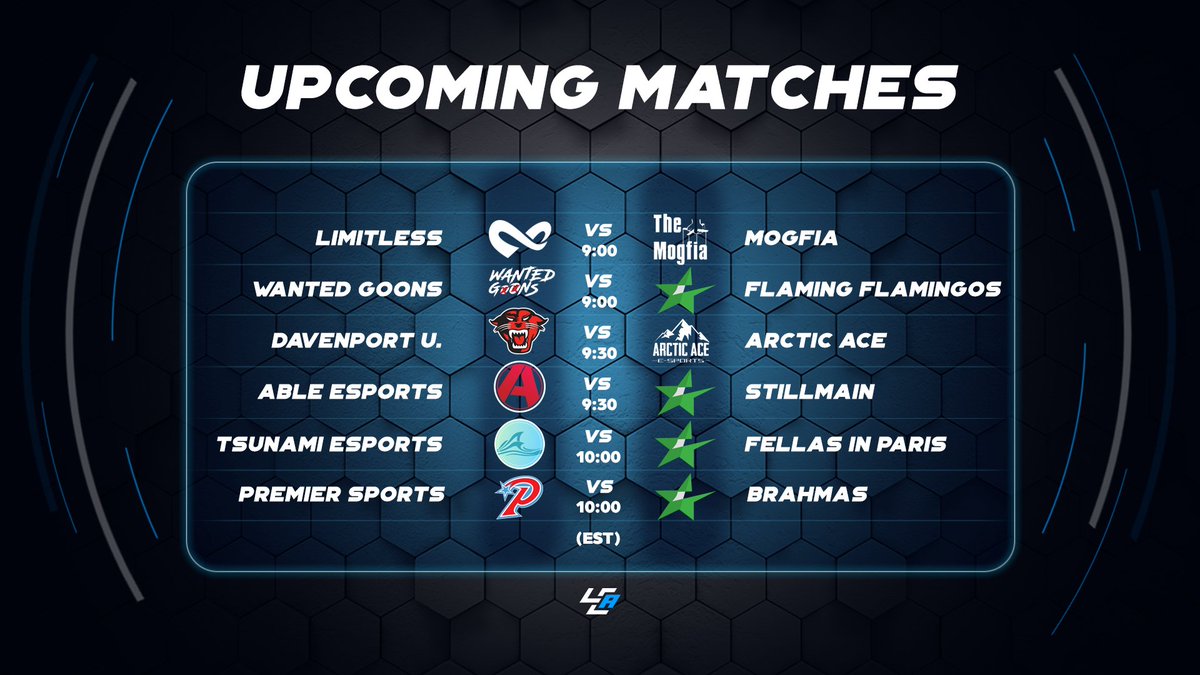 LCABroadcasting's tweet photo. Tonight's Matches Covered by LCA! 🚨

⚔️ @AbleEsports vs #STILLMAIN
🎙️ @Kamaka_18 

⚔️ @TsunamiEsports0 vs #FellasInParis
🎙️ @AllinGaming23 
🎙️ @ynoTFPS 

⚔️ @PSportsAcademy vs #Brahmas
🎙️ @BirdehBox 
🎙️ @BignTallMatt 

Streams linked in the replies below! ⬇️

2/2 https://t.co/AenYiFe4Fy