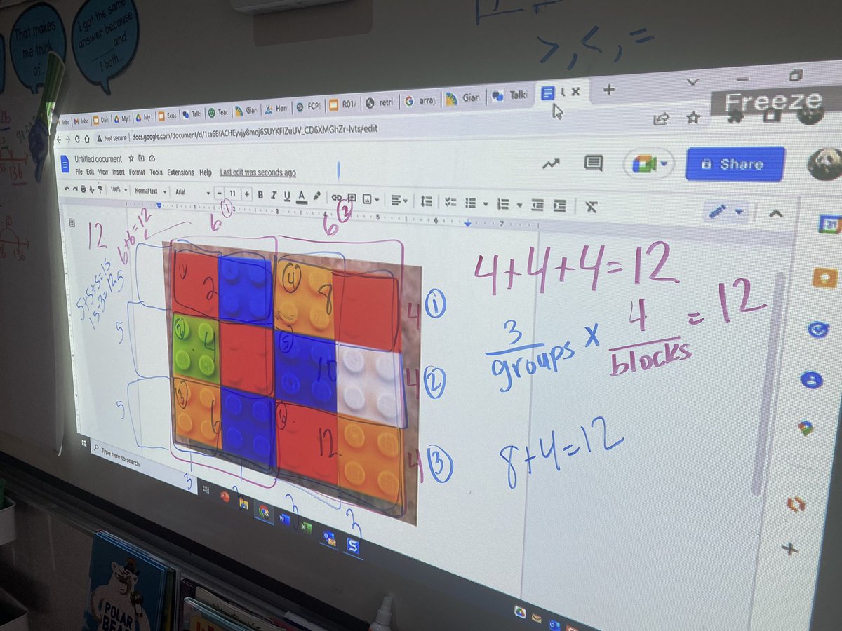 msyazdani28's tweet photo. Today’s #arraychat had so much great mathematical reasoning! I had to make an anchor chart of the Ss thinking after school. I’m excited to use this (and legos) tomorrow to help build more mathematical connections! @FairhillES #webelongatFairhill @MathematicsFcps https://t.co/wDjxxU03a1
