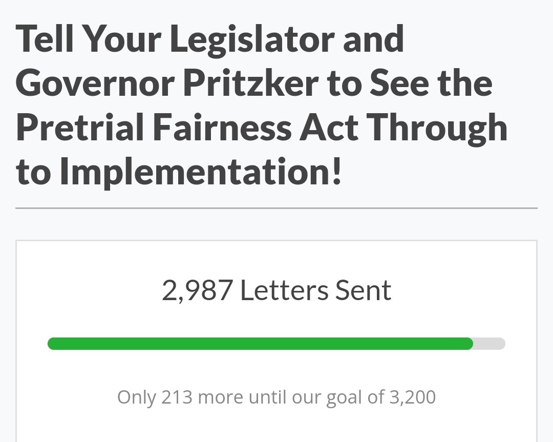 We're closing in on 3,000 letters in support of the Pretrial Fairness Act. Can you help us get there tonight? Take action here: actionnetwork.org/letters/tell-y…