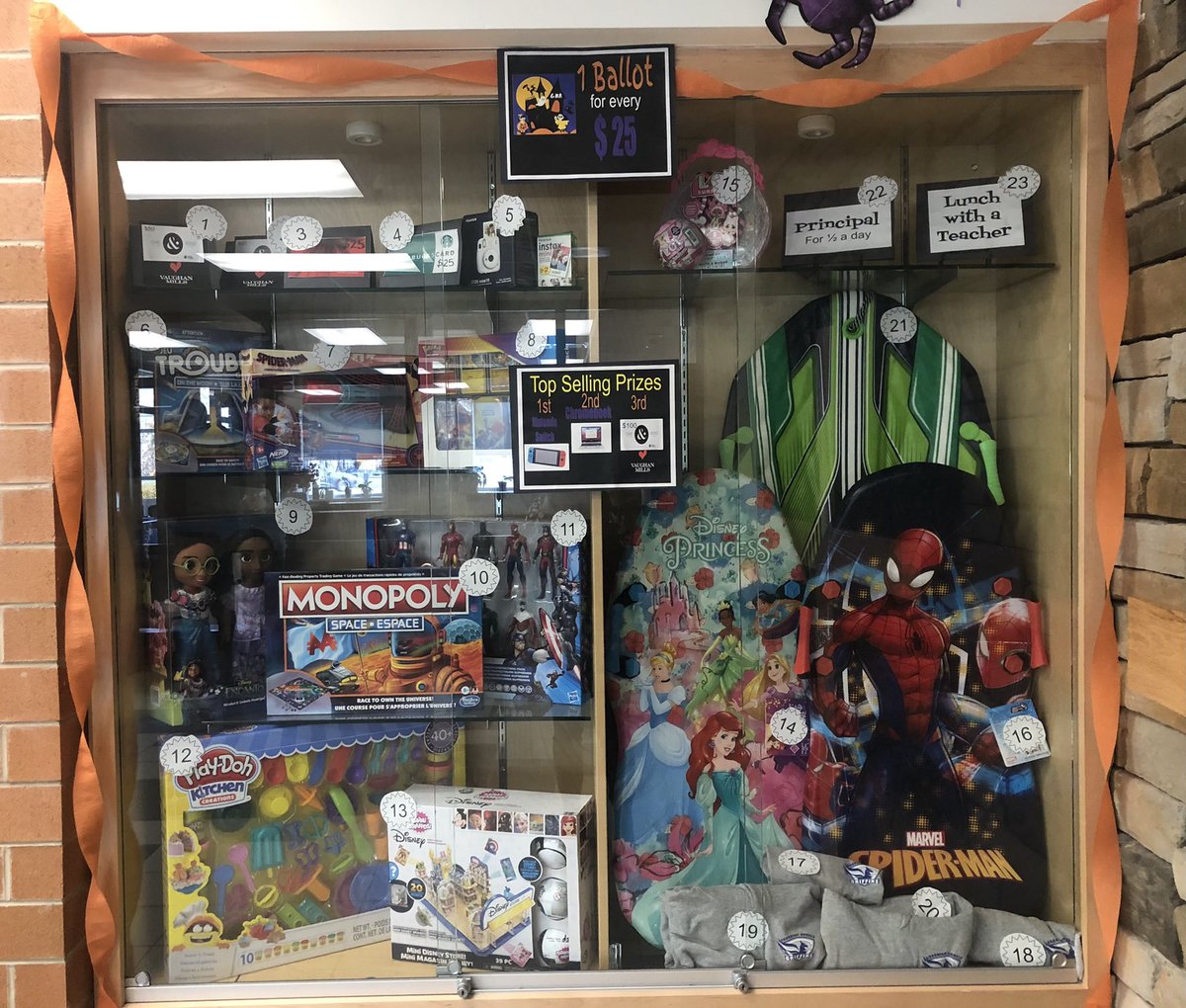 Have you had an opportunity to check out some of our incredible prizes that are ready to be claimed? Bring in those pledge forms for your chance to WIN! Halloween Spook-a-thon is drawing near. 🎃 <a href="/YCDSB/">York Catholic District School Board</a> #schoolspirit #fundraisingfun