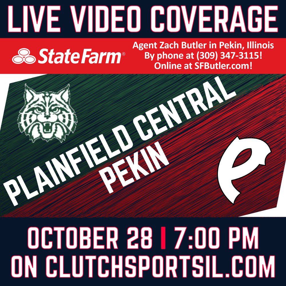 🚨 PLAYOFF SCHEDULE ANNOUNCEMENT 

CSM has you covered for a 7A first round clash as No. 3 <a href="/pekinfootball/">Dragons Football</a> hosts No. 30 Plainfield Central. 

Watch our coverage live, for free on Friday night on ClutchSportsIL.com, presented by <a href="/SFButler2020/">Zach Butler</a>.