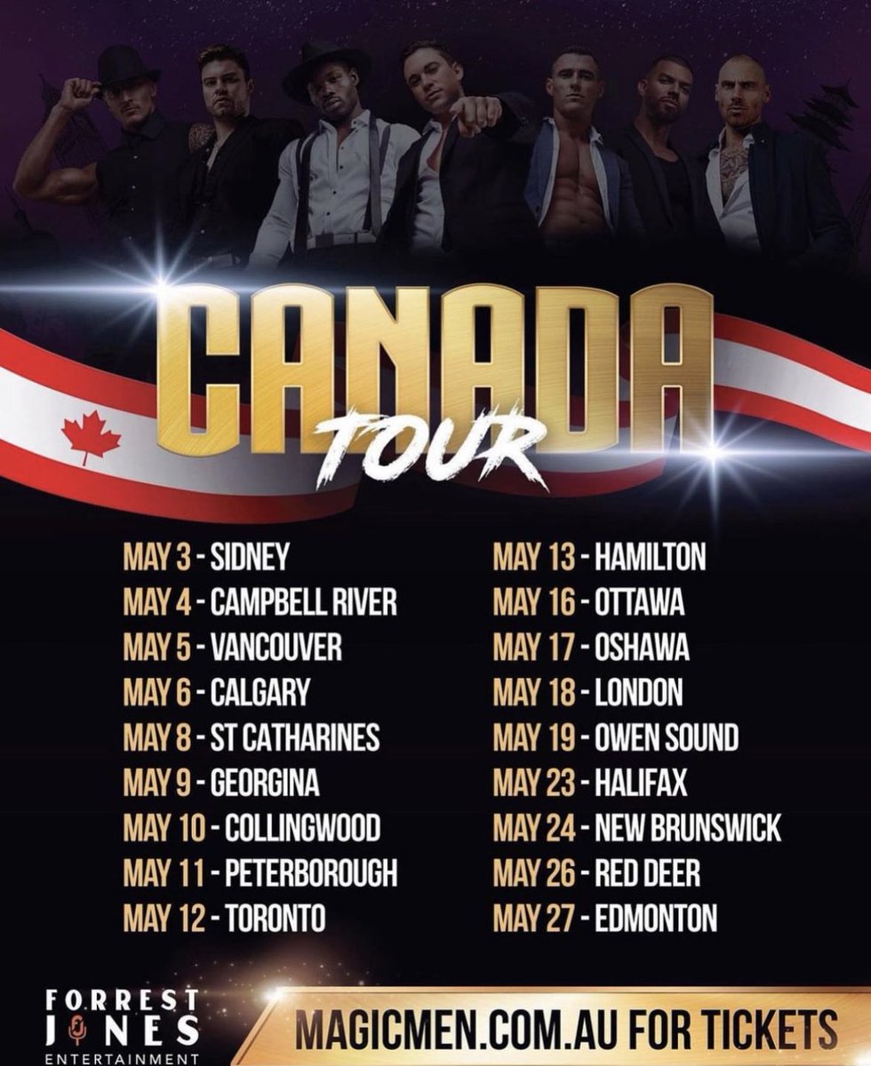 will_parfitt_'s tweet photo. 🇦🇺 Australian tour weekly 

🇳🇿 New Zealand - November 2022 and again starting May 2023

🇨🇦 Canada - May 2023 (starting May 3RD)

Meet and greet with me ✅
Getting some of you up on stage ✅ 

JOIN US LIVE

Don’t miss out grab your seat now 
https://t.co/xpqIfILc6s https://t.co/UxXB74wEcb