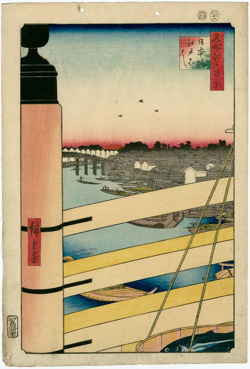 ando_hiroshige's tweet photo. # 43, Nihonbashi Bridge and Edobashi Bridge, from the 1850s series One Hundred Famous Views of Edo https://t.co/2m5NxGVt0Y