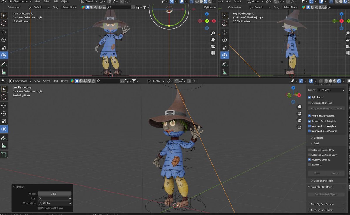 LeFluux's tweet photo. WIP Scarcrow for "SCREENS" animated serie for @LFU_studio
 
#WIP #lowpoly #3D #3Danimation #3dmodeling #Blender3d #Unity #indie_anime #indiedev #WorkinProgress #b3d #3dmodeling #3Dartist #Video #work #sustancepainter #Photoshop #scarcrow #epouventail https://t.co/ZVA7zGASgK