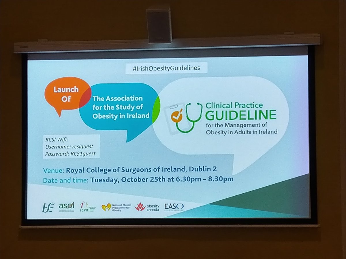 A wonderful evening at the launch of the Clinical Practice Guidelines for the Management of Obesity in Adults in Ireland. A really important step forward for obesity care in Ireland. Well done to everyone involved, <a href="/ASOIreland/">ASOI</a> <a href="/ICPObesity/">ICPO</a>