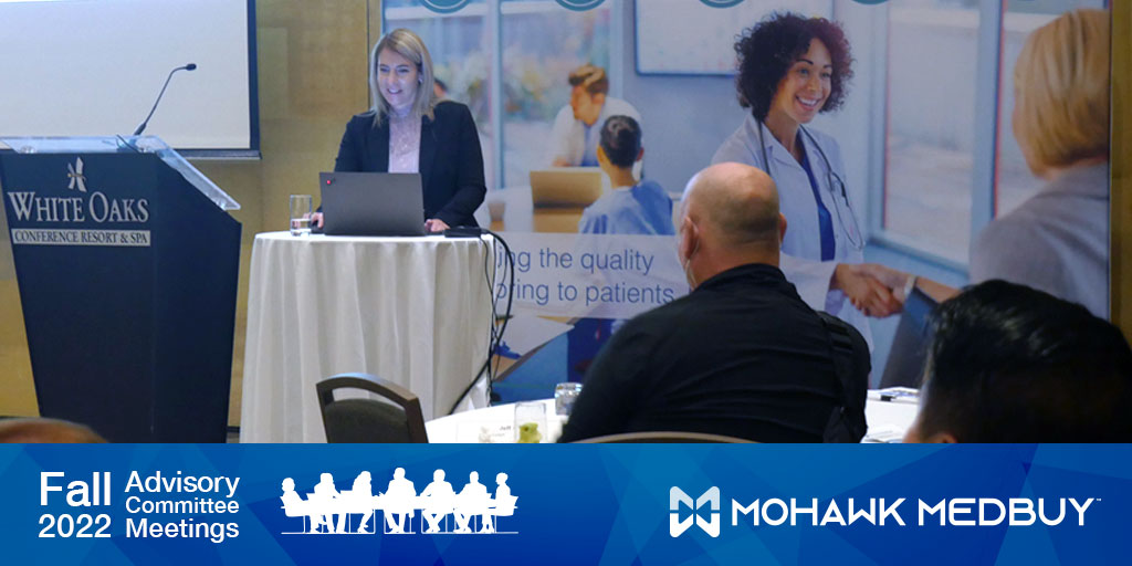 MohawkMedbuy's tweet photo. ☝️ Our Members asked &amp; we're delivering! Today we gave our Strat Sourcing Advisory Cttee a sneak peek at MtigAID's like product repository – a "sub hub" for #MohawkMedbuy's supply disruption prog, which will go live in early 2023. Learn more: https://t.co/BaRbqdRuR0 #MMCFAC 👇 https://t.co/evZGpmwret