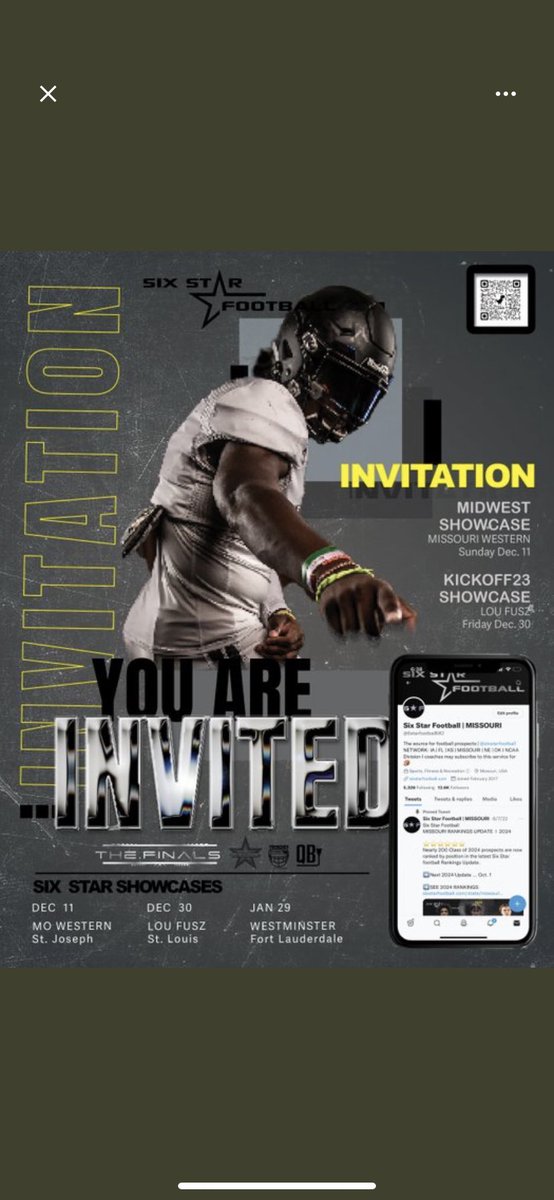 Thanks for the invite <a href="/6starfootballMO/">Six Star Football | MISSOURI</a> <a href="/ZaydenSnapp1/">Zayden Snapp</a> <a href="/SnappZach/">Zachary Snapp</a> <a href="/CoachHays_/">Anthony Hays</a> <a href="/CoachCalebWiley/">Caleb Wiley</a>