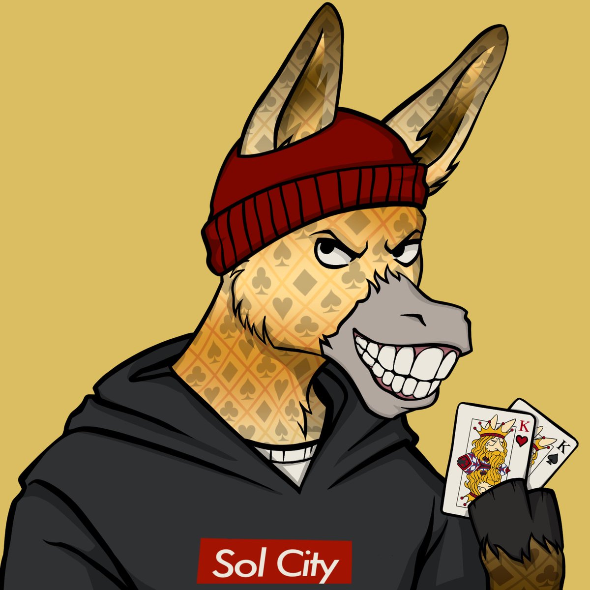 KaungSett54's tweet photo. Just minted @SCPokerClub , i'm fcking love my donkeyβ€οΈ
#SOLCITYMINTPARTY
#HAYISTHEWAY
#NewProfilePic https://t.co/7QibjIusdB