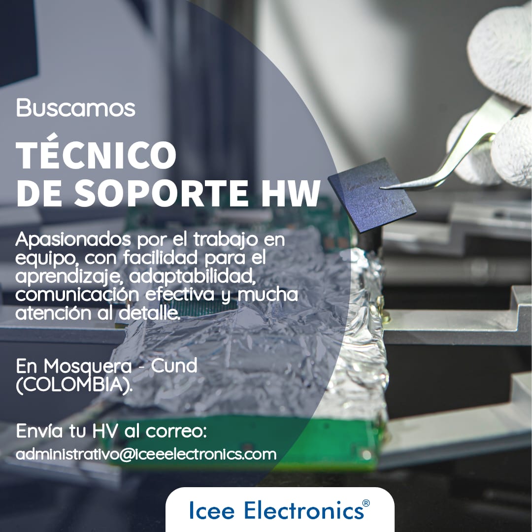 IceeElectronics's tweet photo. Si eres técnico, tecnólogo o estudiante de #electrónica o carreras a fines 📚 con habilidad de reparación de tarjetas electrónicas y cuentas con experiencia de 6 meses en reparación de dispositivos móviles, esta oferta es para ti 🫱🏼‍🫲🏻 #iceeelectronics https://t.co/atXwH1sZ2X