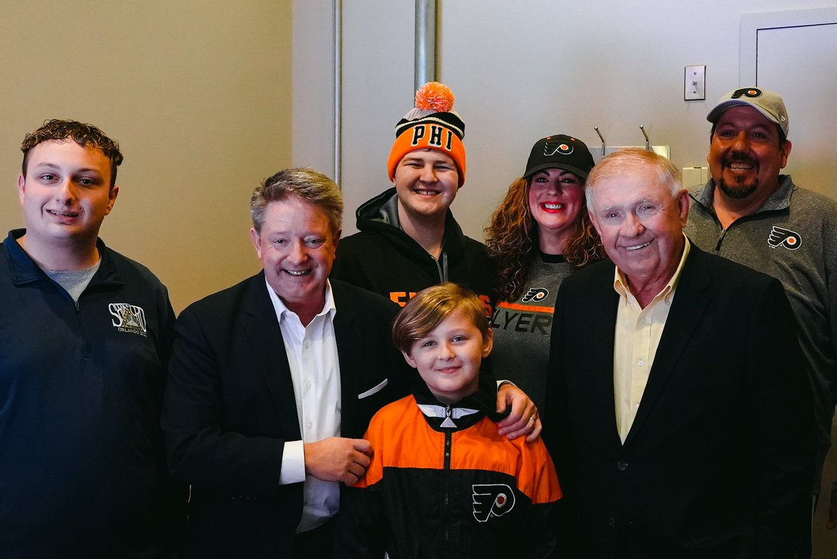 NHLFlyers's tweet photo. The Flyers, @JimJPhilly and @AlexsLemonade are proud to introduce the Flyers Press Pass, providing families affected by cancer an unforgettable game experience.

On Sunday, 15-year-old George Hamlin and his family received the first Flyers Press Pass. https://t.co/0gRkIIH7Bu https://t.co/R9JWdBmxjn