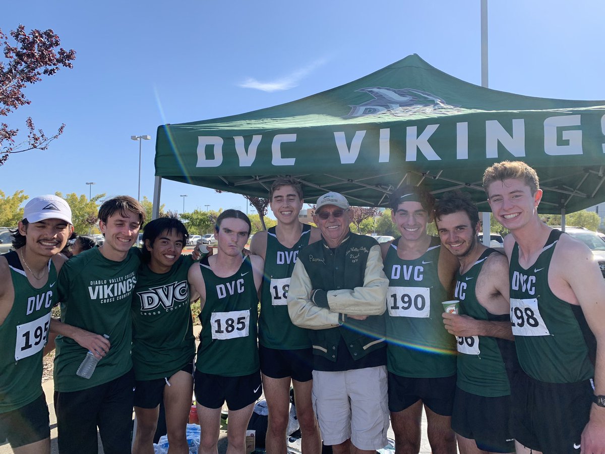DVCcrosscountry's tweet photo. DVC legend and 1970 team member Dwayne “peanut” Harms was in the house at the 2022 Big 8 Championships in Folsom.  #thatjacket https://t.co/zGew2Lic3a