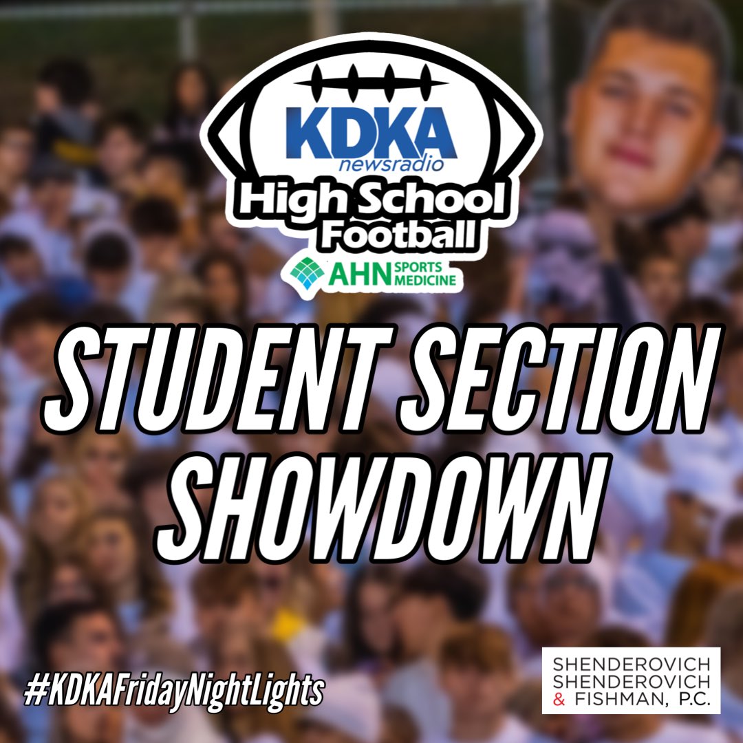 KDKARadio's tweet photo. We’re expecting a sellout Friday night‼️

Which fans will shine when Aliquippa meets Central Valley in our KDKA Radio @AHNSportsMed HS Football Game of the Week⁉️📣

Vote below in our #StudentSectionShowdown ⬇️

Backed by @98TwinsLaw 

#KDKAFridayNightLights #GoNextLevel #WPIAL https://t.co/VnD6JSWheI