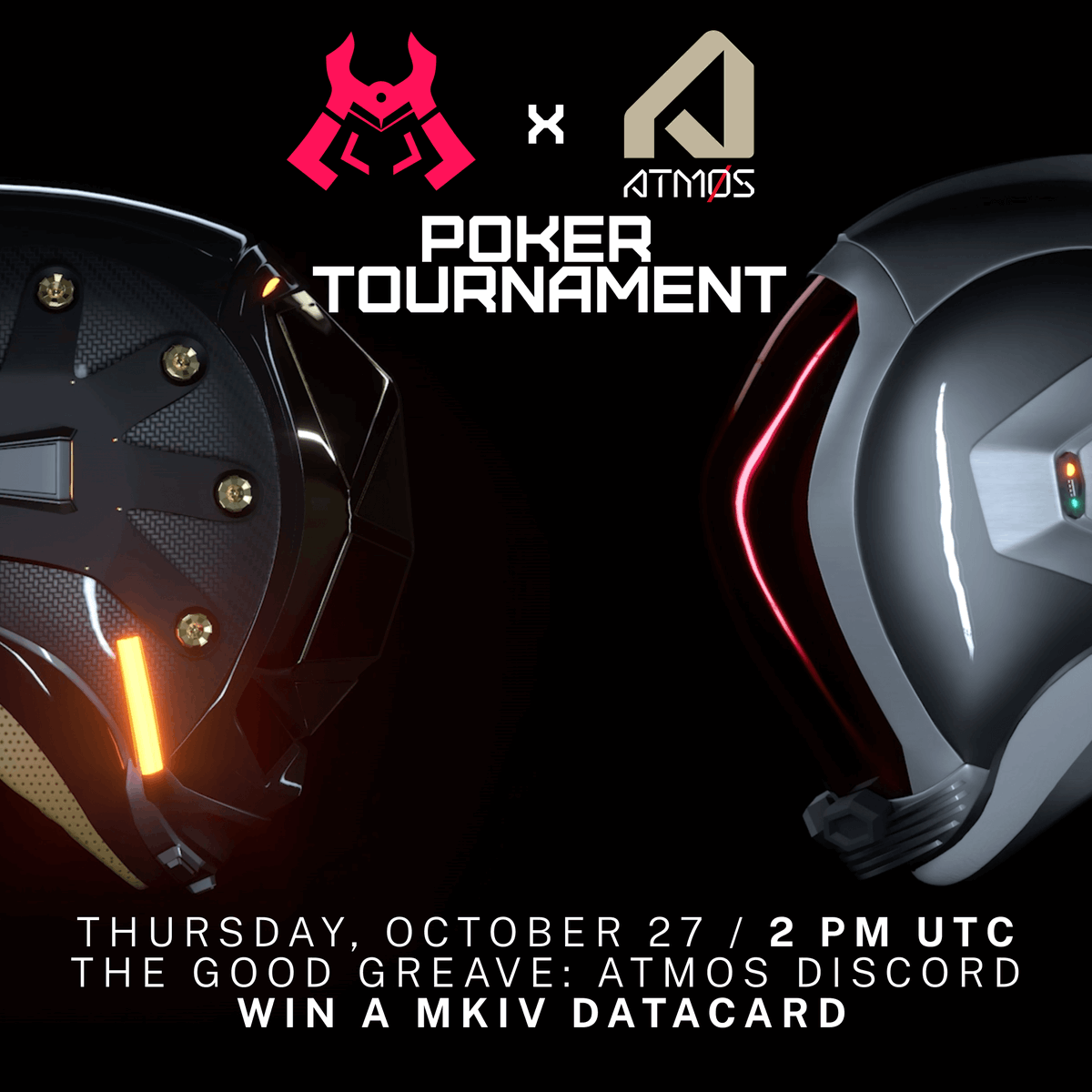 Planet_Atmos's tweet photo. This Thursday, join MLG x Atmos for a poker tournament.

Play with your fellow community members for the chance to win an MKIV Datacard!

Join the Atmos Discord to learn more: https://t.co/yMyYt71jPZ https://t.co/m6bVpvHV8j
