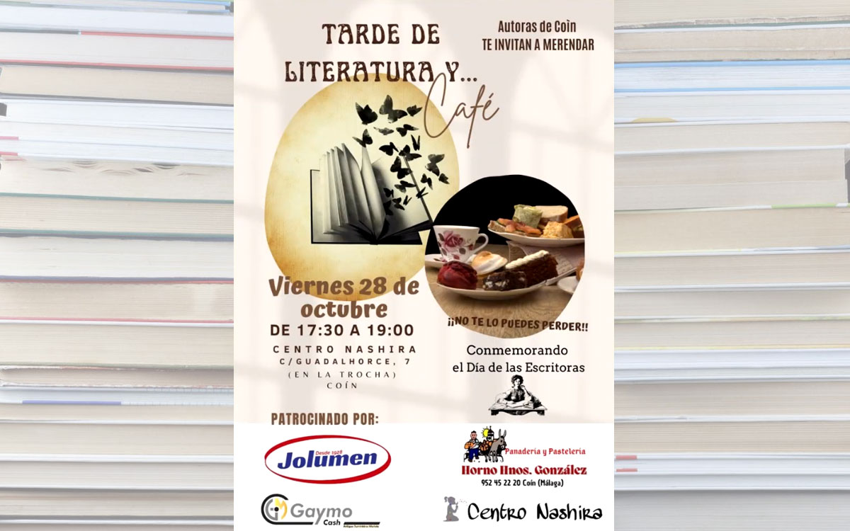 Tarde de Literatura y Café para celebrar el día de las Escritoras

valledelguadalhorce.org/tarde-de-liter…

#tardeliteraria #grupoliterario #grupoliterarioCoin #Coín #ValledelGuadalhorce #escritoras #escritorasdeCoin #DíadelasEscritoras