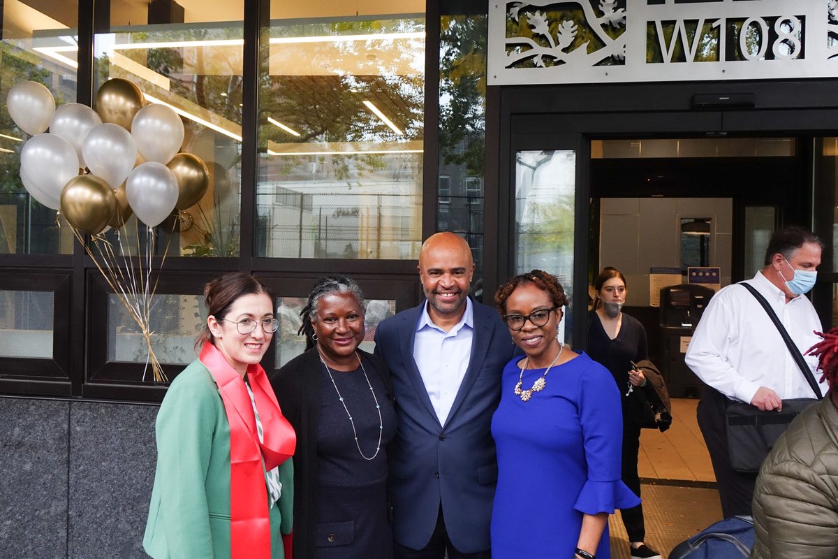 NYCHousing's tweet photo. We joined our partners in the Upper West Side to cut the ribbon for WSFSSH at West 108, a new #affordable, supportive #housing development w/ 199 units for low-income families & seniors, on-site social services, & amenities for the local community: https://t.co/gEWuRuud9l https://t.co/ffsWczUdl0