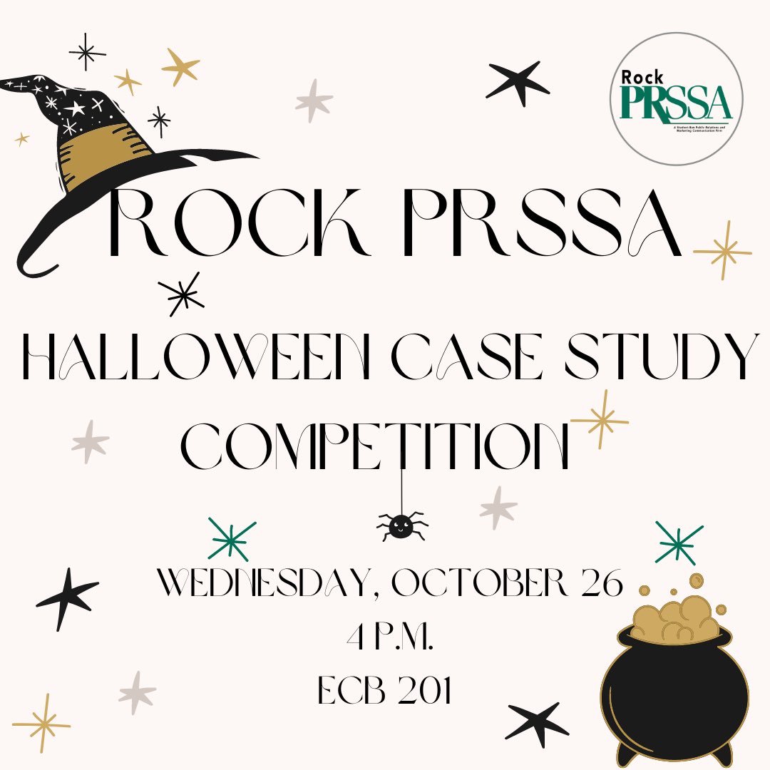 Come join us for some spook-tacular fun tomorrow as we have our Halloween Case Study Competition! Find us in ECB 201 at 4 p.m. for your chance to win a scary good prize.