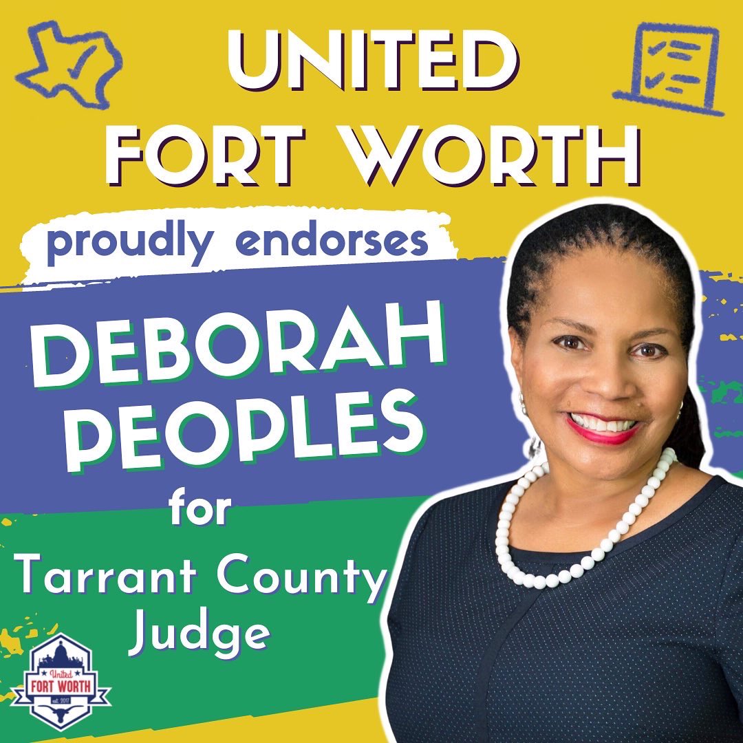 UnitedFWTx's tweet photo. 🗳️IT’S DAY 2 OF EARLY VOTING! 🗳️

Polls are open until 5PM! Skip the wait &amp; vote before Election Day! Make sure you elect @RochelleMGarza for TX AG, @alisafortarrant for Tarrant County Commissioner Pct. 2 &amp; @DeborahWPeoples for Tarrant County Judge! 👏🏽👏🏿 https://t.co/xODxcd7H9f