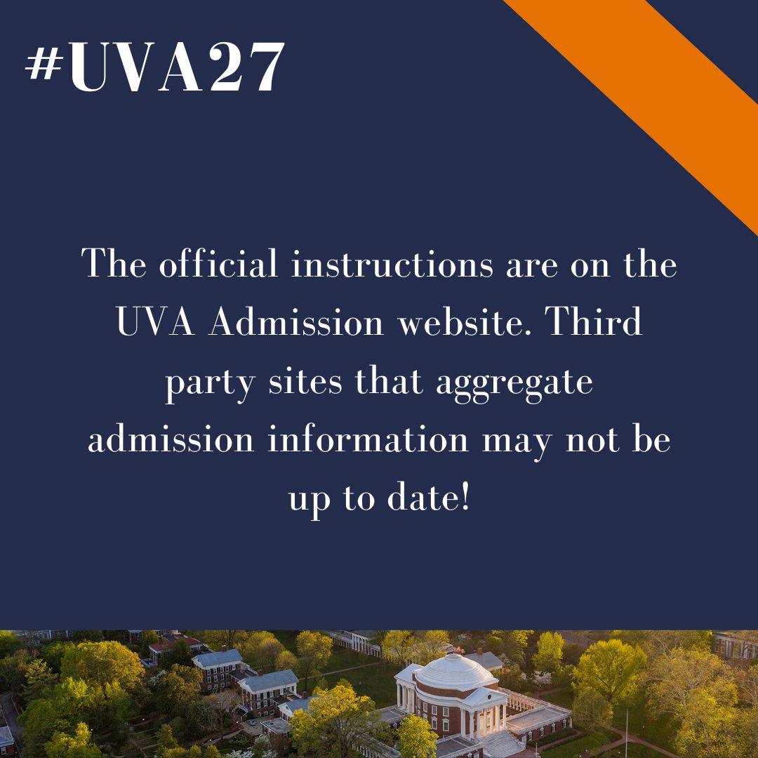 A reminder about the application instructions for this #TipTuesday! #UVA #UVA27