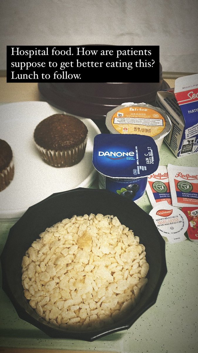 PoulinMD's tweet photo. @nicknorwitz I was the patient this week (GP is my day job). Here was my breakfast of champions while trying to heal hepatosplenomegaly from mono. https://t.co/wBDO9ffux2