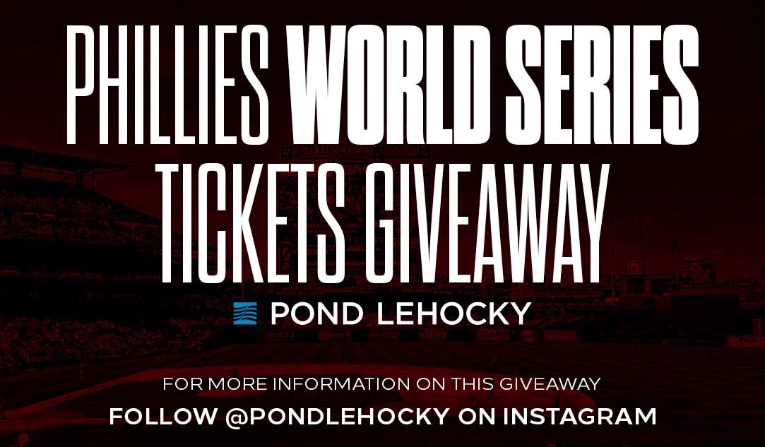 🚨OUR FRIENDS AT @PondLehocky WANT TO SEND SOME LUCKY PHILLIES FANS TO THE WORLD SERIES🚨 FOLLOW @PondLehocky ON INSTAGRAM FOR A CHANCE TO WIN THE EXPERIENCE OF A LIFETIME