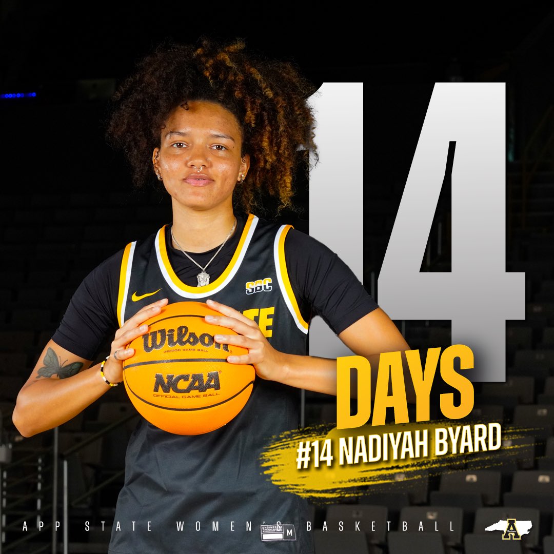 AppStateWBB's tweet photo. In just 𝗧𝗪𝗢 𝗪𝗘𝗘𝗞𝗦 we’ll be hitting the court for our season opener at Charlotte! 🏀

#TheTeam https://t.co/uODWxFuAAc