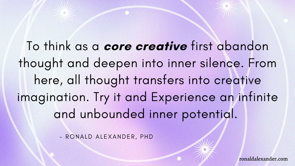 RonAlexanderPhD's tweet photo. "Core Creativity"
The Mindful Way to Unlock Your Creative Self
By Ronald Alexander, Ph.D.

Please check out the link below and learn more!
⬇️⬇️⬇️
https://t.co/SLAPQKlp8u

.
.
.

#corecreativity #drronaldalexander #create #creativelife #creators #spiritual #spirituality https://t.co/ve60BENjME