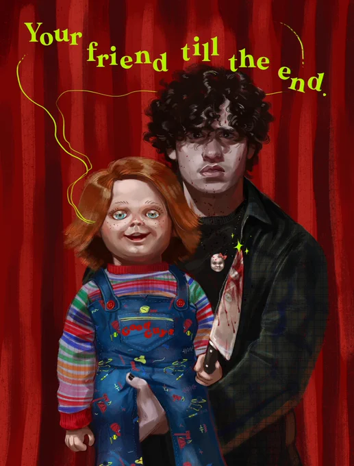 Happy #chucky day here's my fave chucky painting from last year 