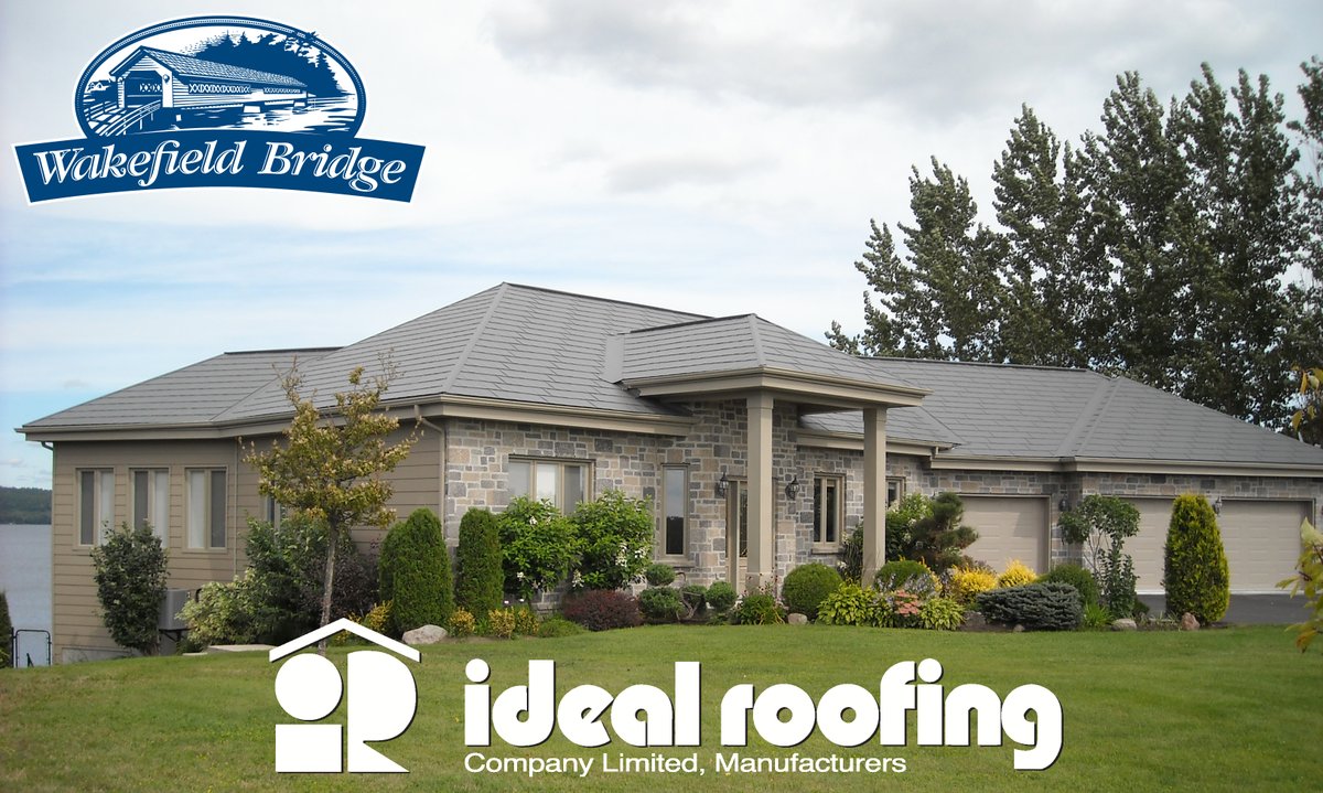 IdealRoofing29's tweet photo. FABRIQUÉ ICI-MÊME EN ONTARIO!
Les bardeaux en acier Wakefield Bridge d'Idéal Revêtement sont fabriqués à partir d'acier neuf et recyclé. La couleur des bardeaux est Pierre Volcanique et ce projet est situé à l'Orignal, Ontario.
https://t.co/YjPmqa1ev5
#CSSBI #idealroofing #MRA https://t.co/Y00yroNAJj