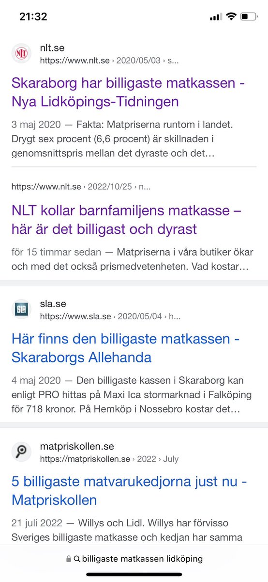 Hej <a href="/NLT_se/">NLT</a> varför har ni tagit bort den här artikeln om billigaste matkassen?