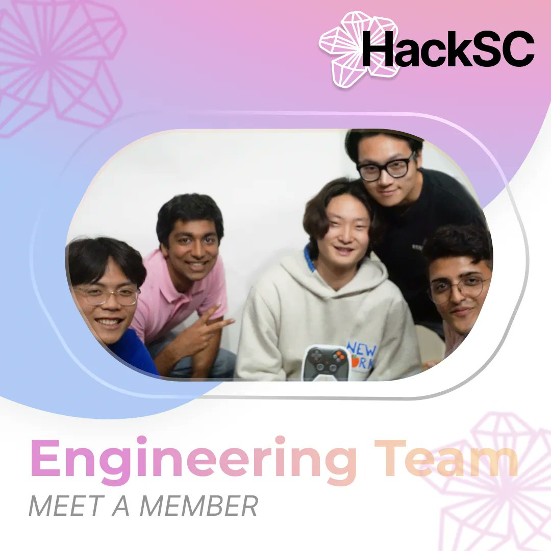 hackscofficial's tweet photo. Meet a few members of our 2022-2023 HackSC Engineering Team! This team is responsible for all things technical, including our backend administrative services and developing the tools that’ll help the event run as smoothly as possible.
#hackathon #explorepage #hacksc #usc #csatusc https://t.co/defbON8L0s