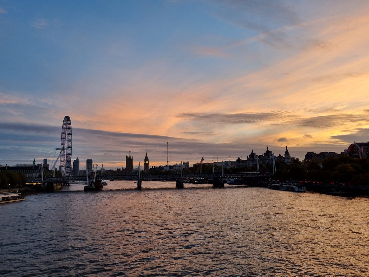 View over Waterloo Bridge this evening. A welcome distraction from the noise in the capital.