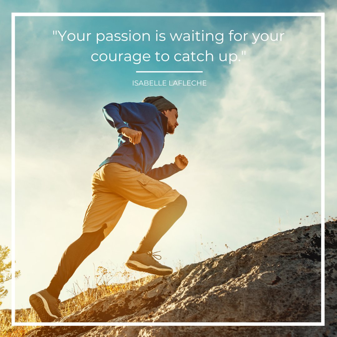 astym's tweet photo. "Your passion is waiting for your courage to catch up." - Isabelle Lafleche

#astym #motivation #quote #pt #choosept https://t.co/YiOwMH93DS