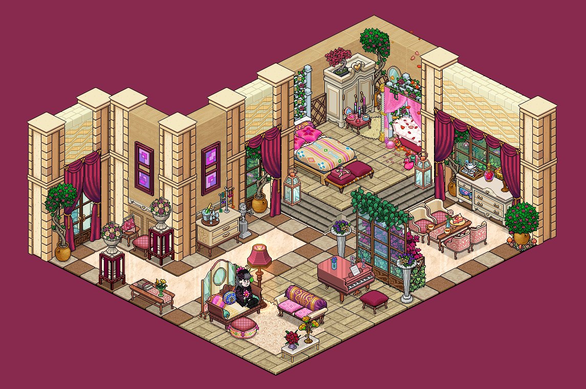 Winnerpoppari's tweet photo. This room has probably been the most difficult to make. I've always loved romantique furni and wanted to make a room out of them but I was never happy with the result, so I've recreated this room at least three times. Finally I love this and will never touch this again. 🥰🌺💄💋 https://t.co/2vPFwH6r87