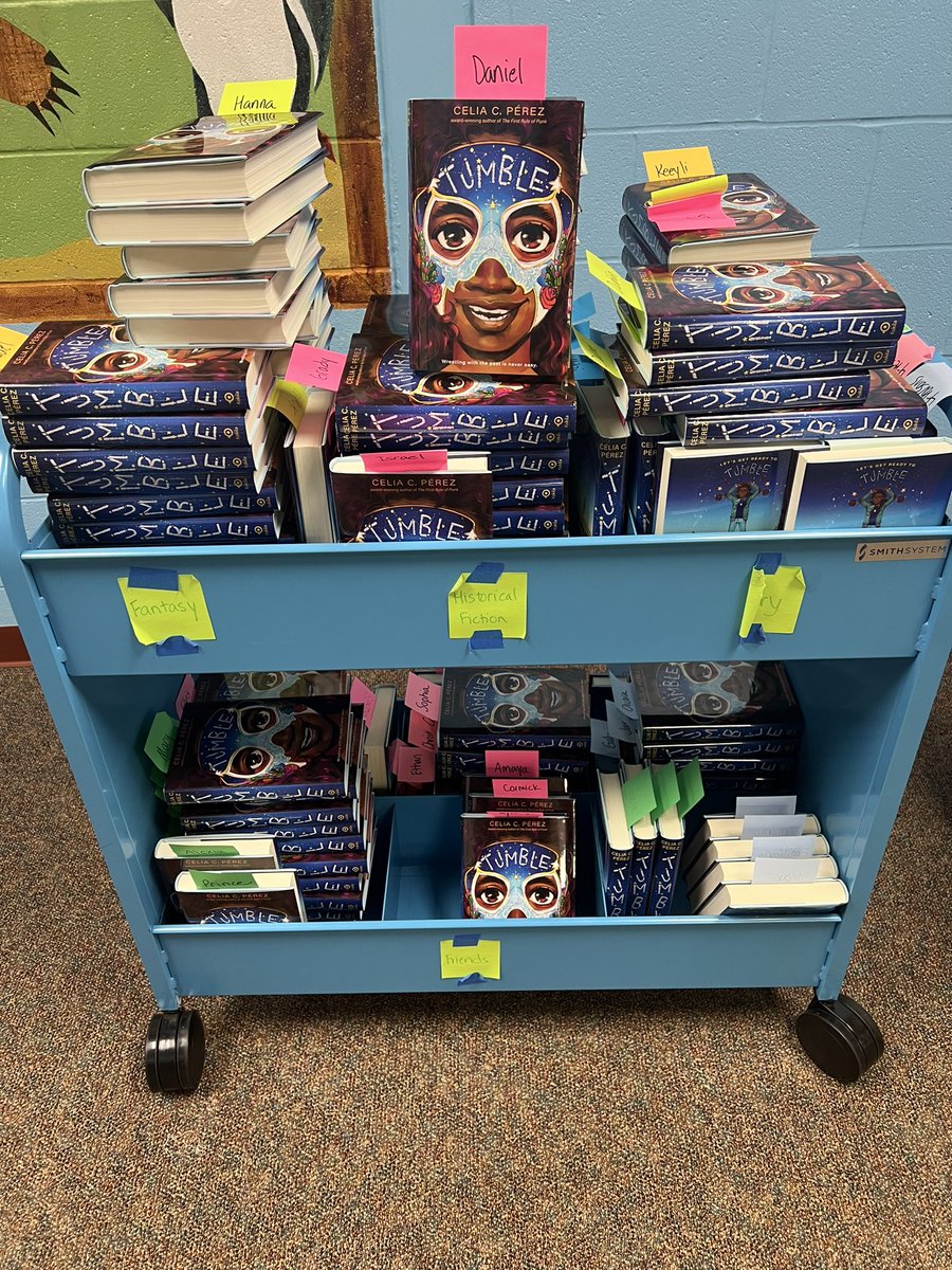 OTLibrary's tweet image. THANK YOU to @thebookstall for arranging for us to see @CeliaCPerez! Our students have been buzzing about how great it was all day! And we are incredibly grateful for the donated books! You should have heard the squeals when the students received their copies! #somosOT #112leads