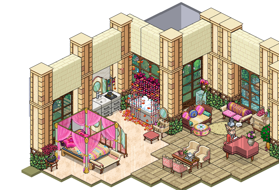 Winnerpoppari's tweet photo. This room has probably been the most difficult to make. I've always loved romantique furni and wanted to make a room out of them but I was never happy with the result, so I've recreated this room at least three times. Finally I love this and will never touch this again. 🥰🌺💄💋 https://t.co/2vPFwH6r87