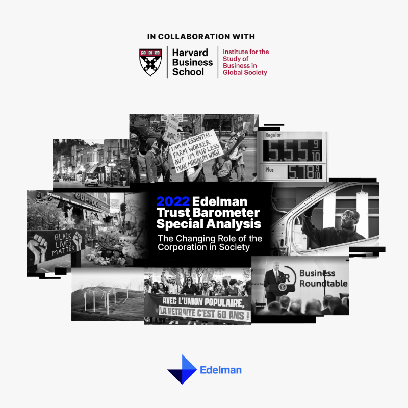 EdelmanPR's tweet photo. Our new special analysis, developed in collaboration with Harvard Business School's new institute, looks at the role of business in society, focusing on the four U.S. regions.
