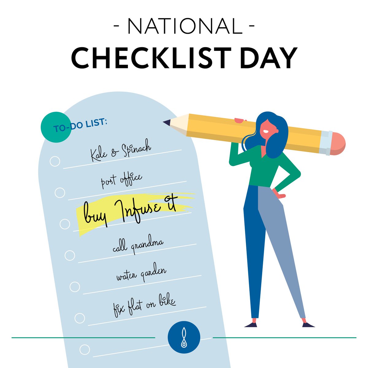 InfuseIt_CBDA's tweet photo. Add Infuse It #CBDA to your list on #NationalChecklistDay and start your #wellness journey! 

#painrelief #recovery #health https://t.co/3yk9y6rscT