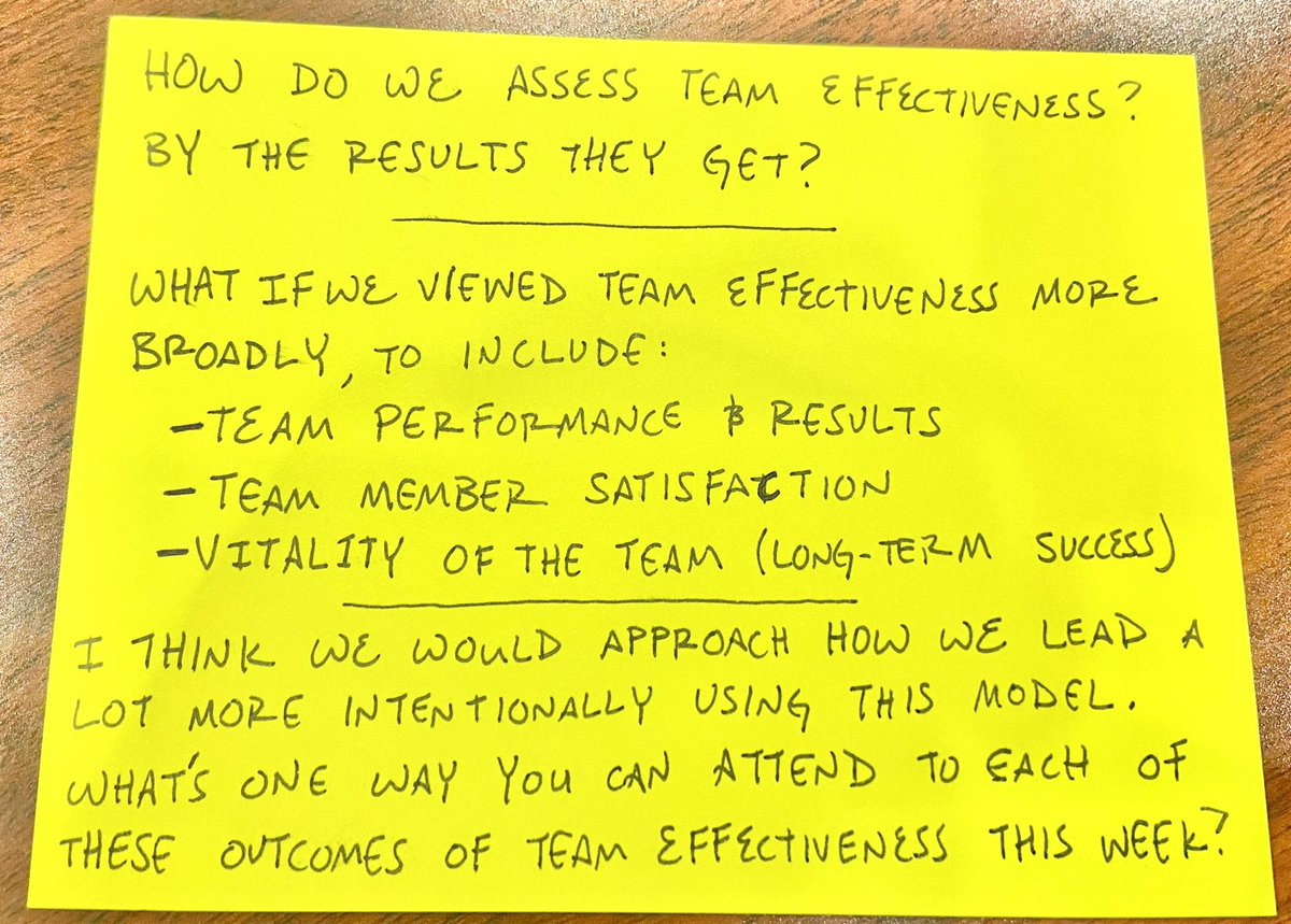 Take a peek at what’s on our mind today!
What’s on your 3x5 card as you make it through this week?
#IntentionalLeadership #TeamEffectiveness #Leadership #LeaderDevelopment